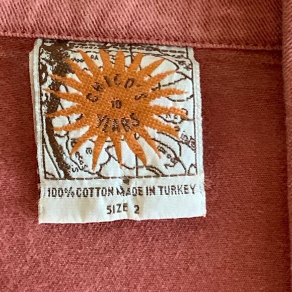 Chico's 10th Anniversary Collection Blazer Jacket Sz 2(L/12) Cotton #132i - Picture 9 of 10